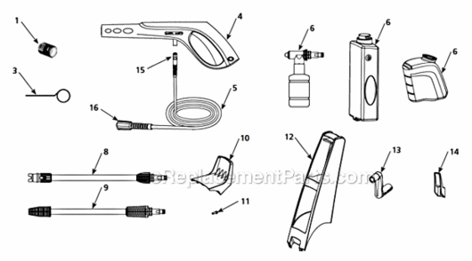 Page A Diagram and Parts List for PW1825  Campbell Hausfeld Pressure Washer
